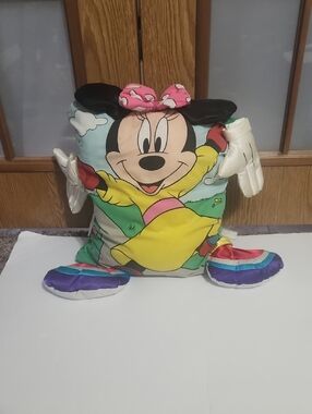 Vintage 90s Minnie Mouse Plush Pillow Person With Arms And Legs